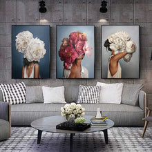 Load image into Gallery viewer, Flowers Feathers Woman
