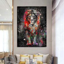 Load image into Gallery viewer, Abstract Colorful Lion
